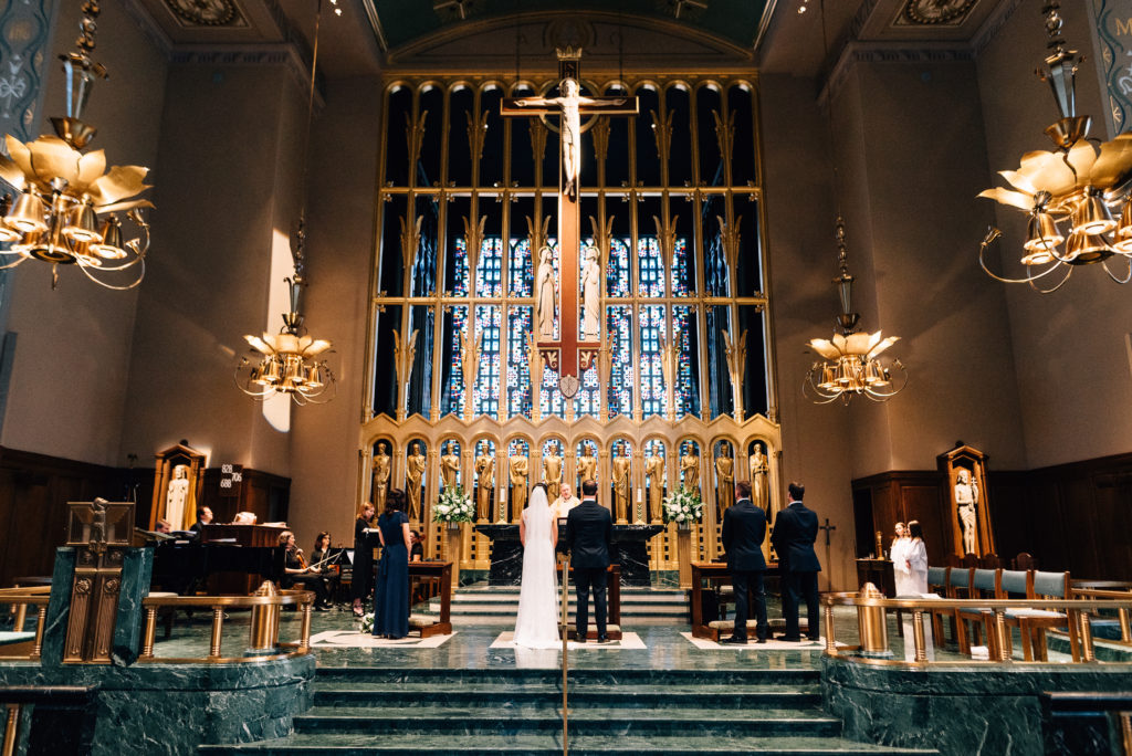Wedding Ceremony at Saints Faith, Hope and Charity in Winnetka IL  